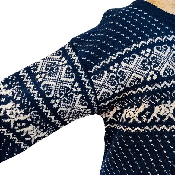 Vintage 70’ 80’ Authentic Sweater 100% Wool Made in British Hong Kong Size L - Picture 8 of 11